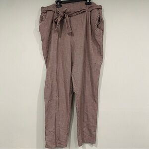 Jules & Leopold Women's Brown Trousers Relaxed Fit Size XL